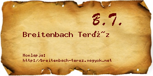 Breitenbach Teréz névjegykártya